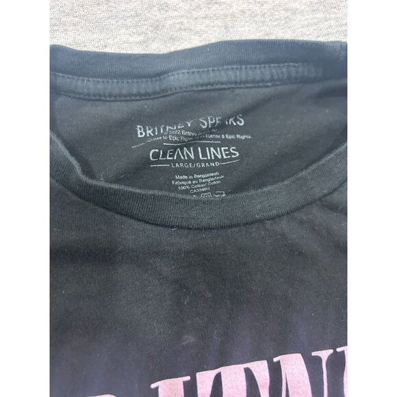 Britney Spears T Shirt Men's Size Large Graphic Short Sleeve Pullover Black - Picture 2 of 8